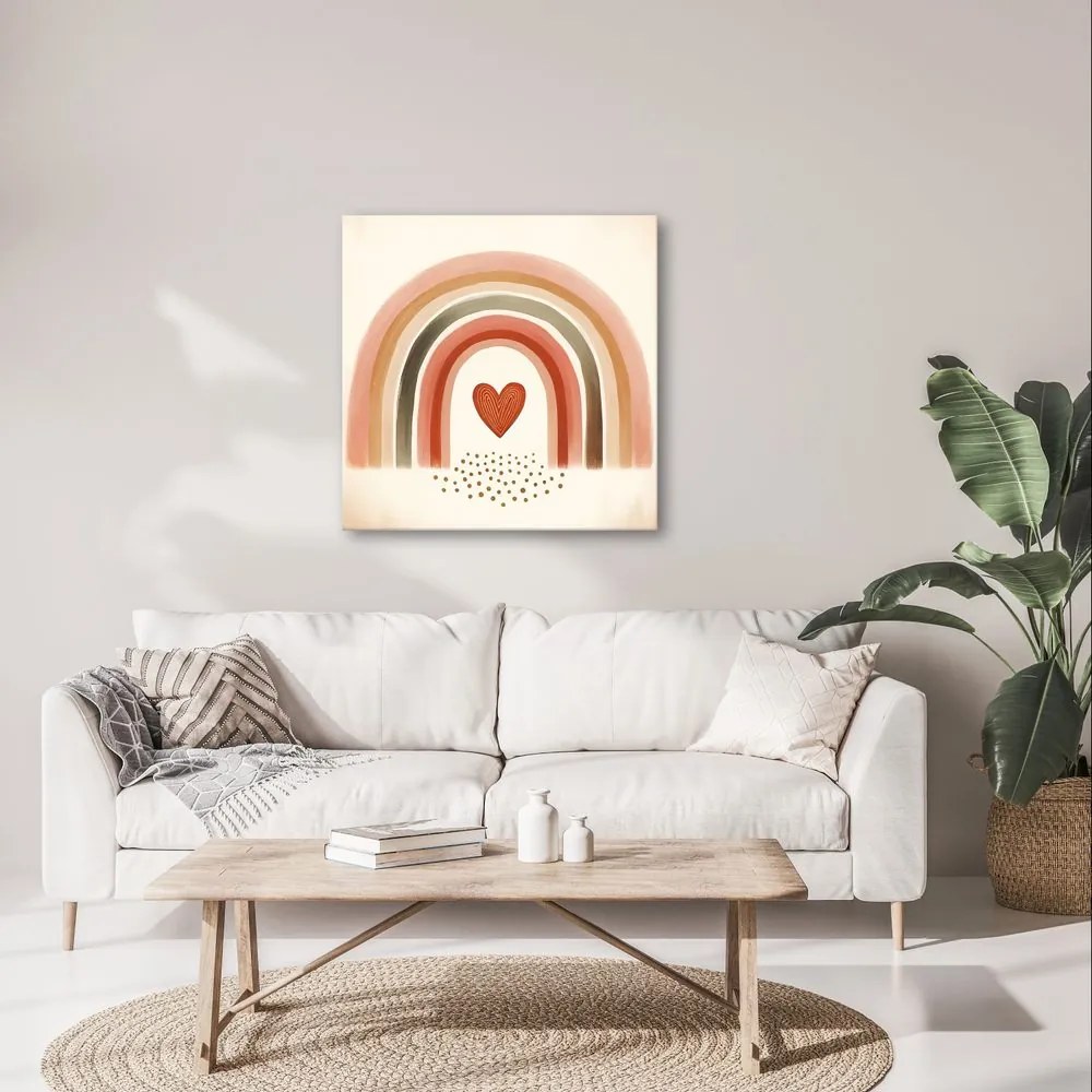 Quadro su tela – Porta arcobaleno verso il cuore
