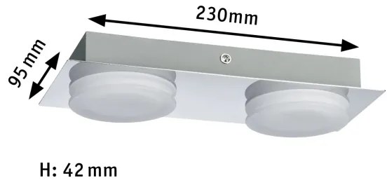 Paulmann 70883 - 2xLED/4,7W IP23 Applique da parete per bagno DORADUS 230V