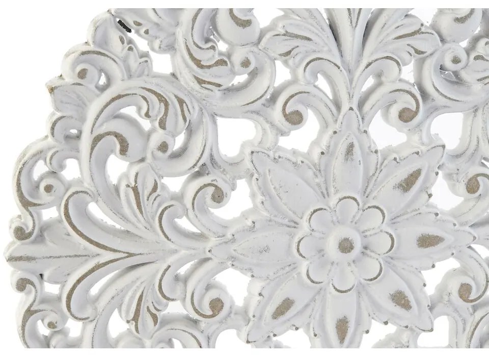 Decorazione da Parete DKD Home Decor Bianco Mandala Legno MDF (2 Unità) (30 x 2 x 30 cm)