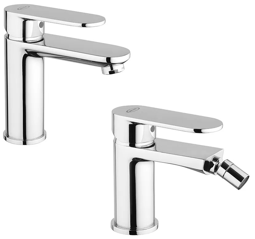 Set miscelatori Borea lavabo e bidet per piletta click clack Jacuzzi Rubinetteria