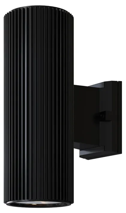 Lampada Da Parete Moderna Da Esterno Metallo Nero Luce2E27 60W Ip54