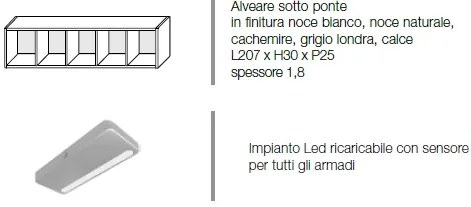 Camera matrimoniale a ponte Rosa Light 3 metri linea Domino finitura Cachemire