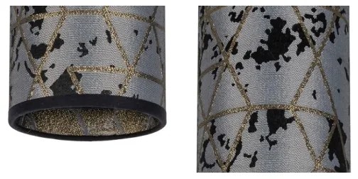 Lampadario a sospensione con filo AVALO 3xE27/60W/230V ragno grigio/nero