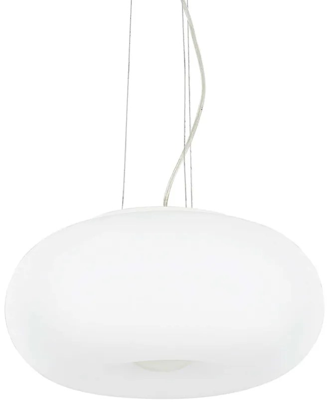 Lampada a Sospensione Ulisse Vetro Bianco 3 Luci E27 D42Cm
