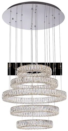 Crystal ring sospensione, led 168w 8000lm 3000k, dimmerabile, ø 82 ...