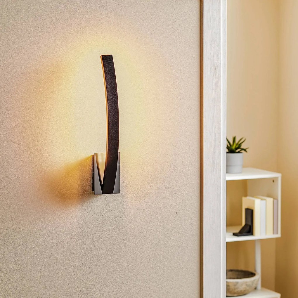 Applique da parete a LED Umbra Domiluce, dimmerabile, Nero, Corridoio, Metallo, Moderno, Applique a LED