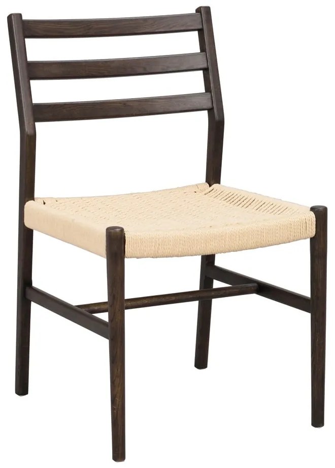 Sedie da pranzo in marrone scuro-naturale in set di 2 pezzi Harlan - Rowico