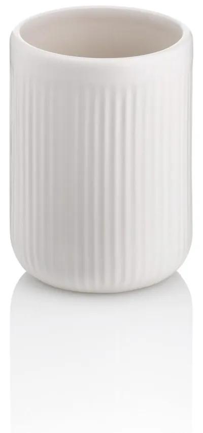 Tazza in ceramica bianca per spazzolini da denti Adele - Kela