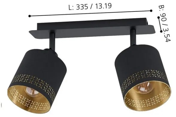 Eglo 99277 - Luce Spot ESTEPERRA 2xE27/28W/230V