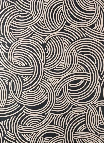 Farrow & Ball Carta da parati Tourbillon - Off-Black/ Setting Plaster