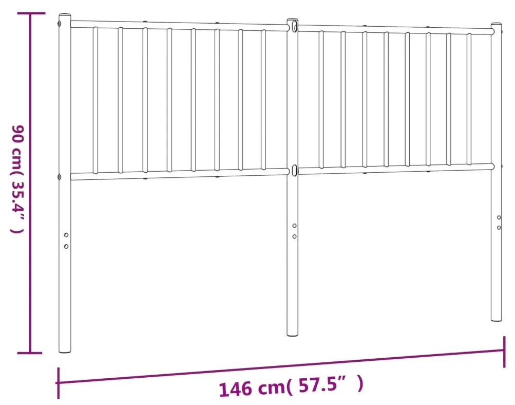 Testiera in Metallo Bianco 140 cm