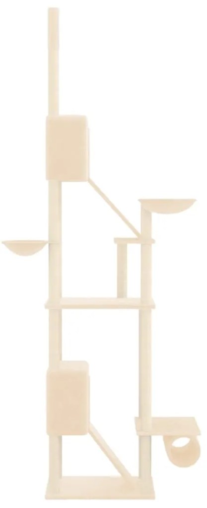 Albero per gatti da pavimento a soffitto crema 277-303 cm