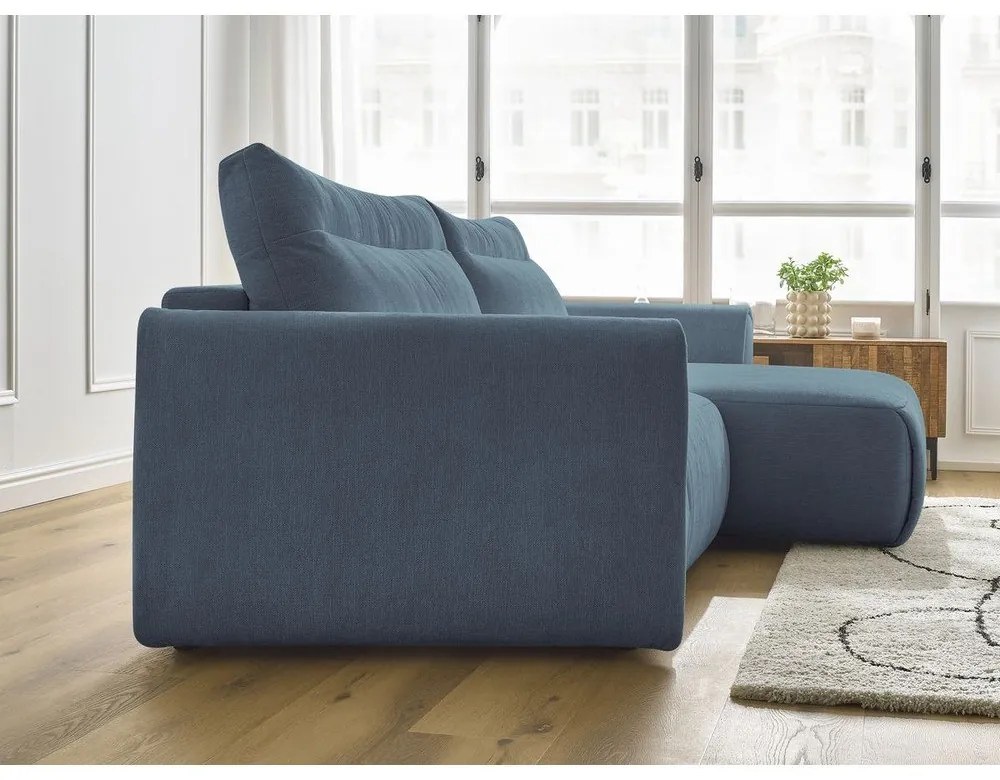 Divano angolare blu Aden – Bobochic Paris