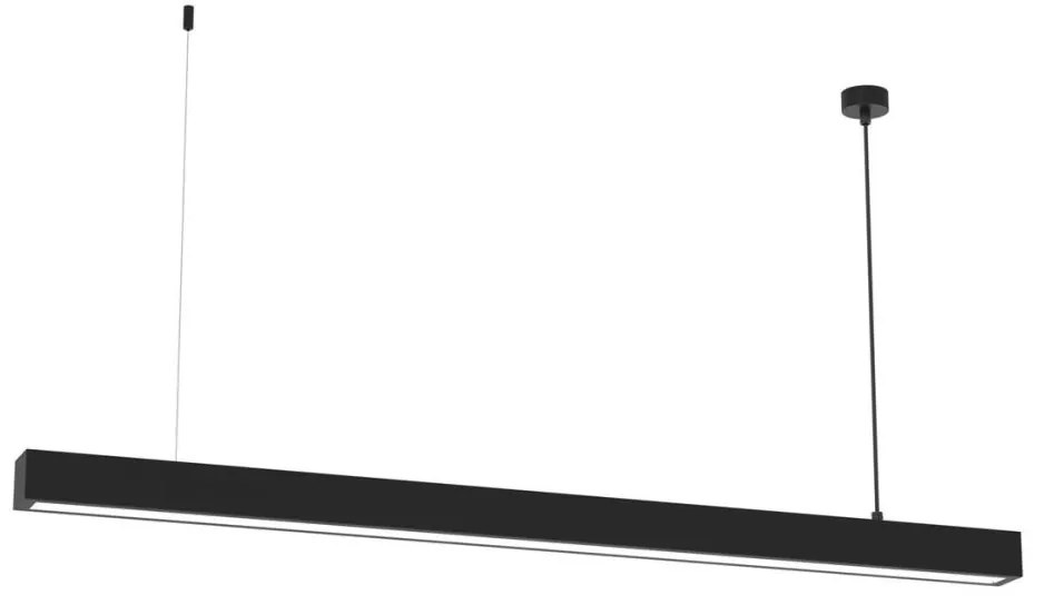 Lampadario a sospensione con filo LUNGO T8 1xG13/18W/230V nero