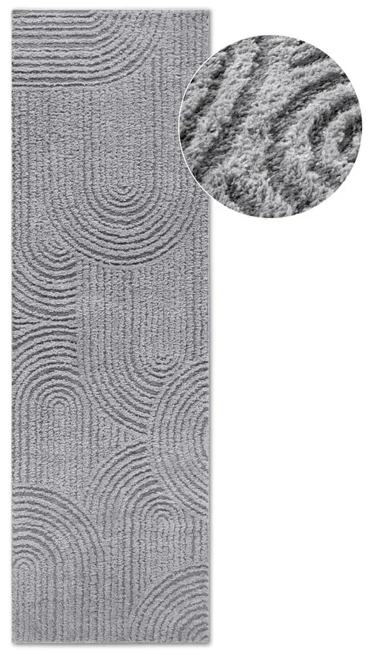 Passatoia grigia 80x240 cm Chappe Light Grey - Elle Decoration
