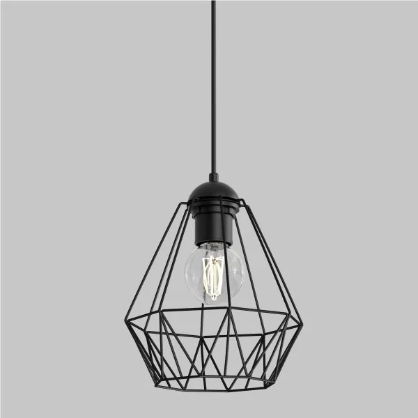 Lampadario su corda BERGEN 1xE27/60W/230V nero