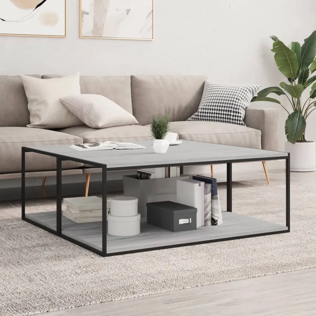 Mensole Parete 4pz Grigio Sonoma 100x50x1,5cm Legno Multistrato /