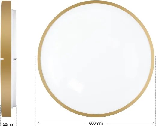 Brilagi - Lampada LED dimmerabile GLASS POOL DOUBLE LED/80W/230V 60 cm dorata + telecomando