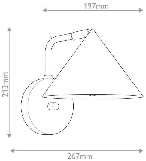 Alora Mood ALM-REMYCK-1WB-BK - Lampada da parete REMYCK 1xE27/60W/230V nera