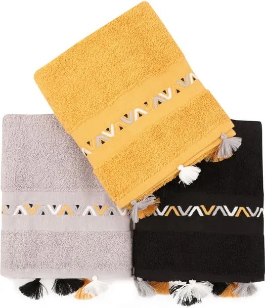 Set di asciugamani tipo terry in cotone 3 pz 50x90 cm Asorti – Foutastic