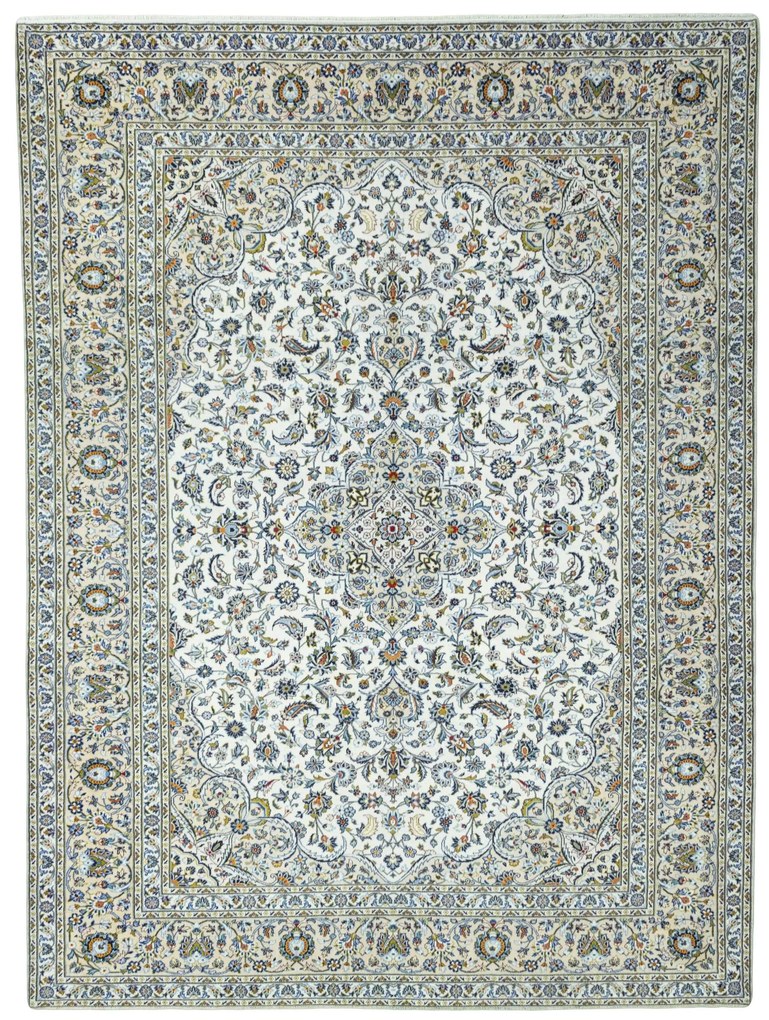 Kashan Tappeto 300x400 Beige (Iran) Annodato A Mano