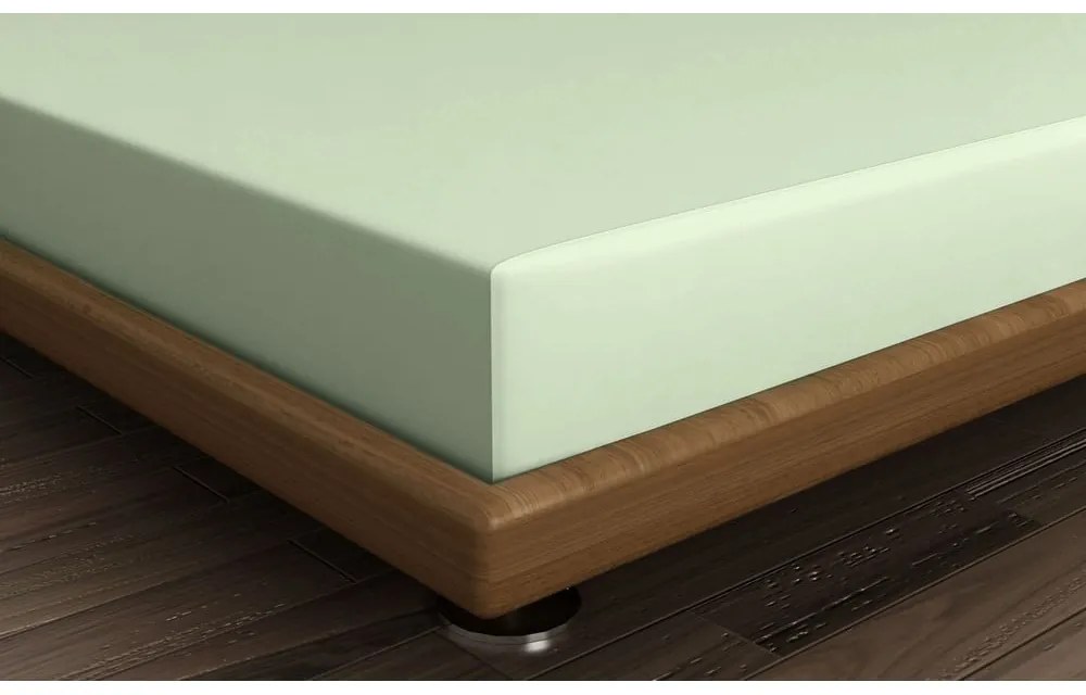 Lenzuolo con angoli in verde chiaro in cotone 140x200 cm – Mijolnir