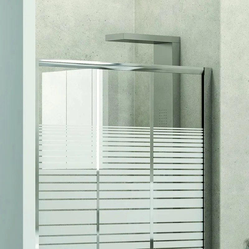 Porta doccia 115cm vetro serigrafato altezza 180cm KP3000 - KAMALU