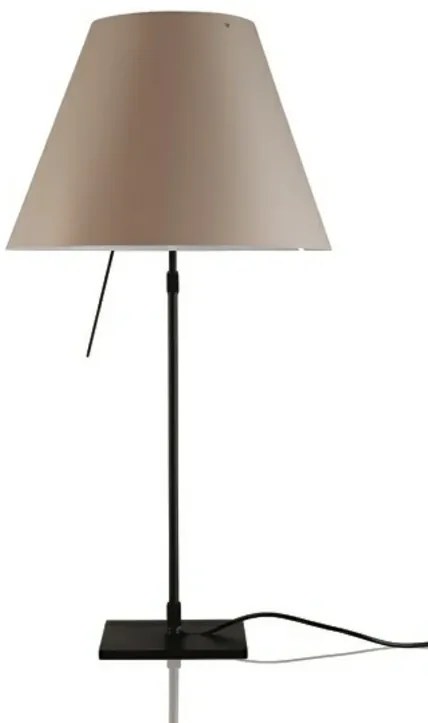 Costanza Lampada da Tavolo con Dimmer Nero/Shaded Grigio Pietra - Luceplan