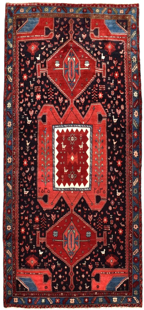 Bidjar Tappeto 160 x 330 Rosa (Iran) Annodato A Mano
