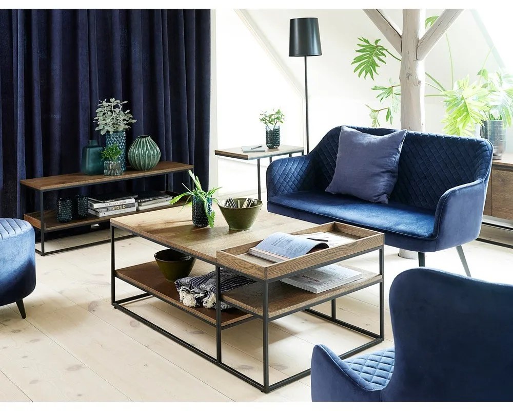 Tavolino marrone 70x120 cm Rivoli - Unique Furniture