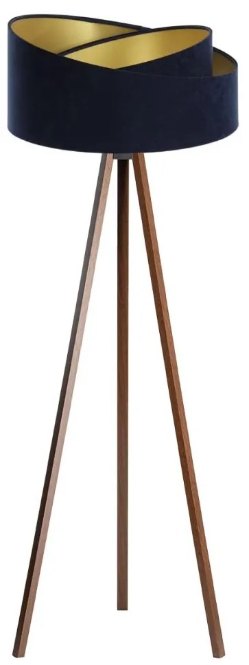 Lampada da terra GALAXY 1xE27/60W/230V blu/wenge