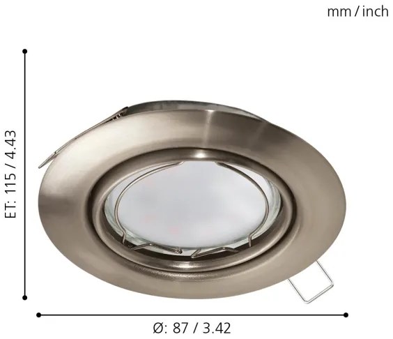 Eglo 94408 -KIT 3x Lampada LED da incassoPENETO 3xGU10-LED/5W/230V