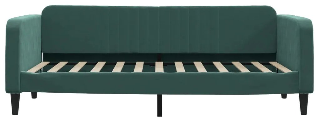 Letto da giorno verde scuro 90x200 cm in velluto