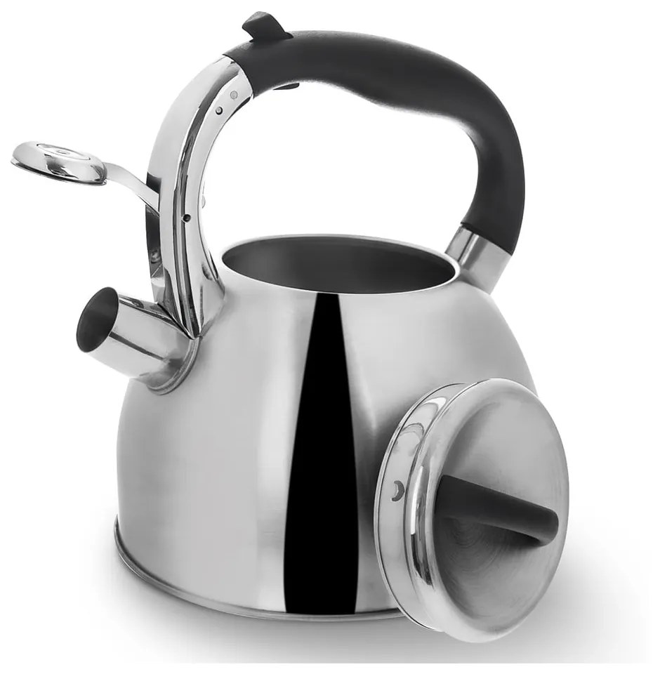 Teiera in acciaio inox con fischietto incernierato Darek, 2,7 l - Orion