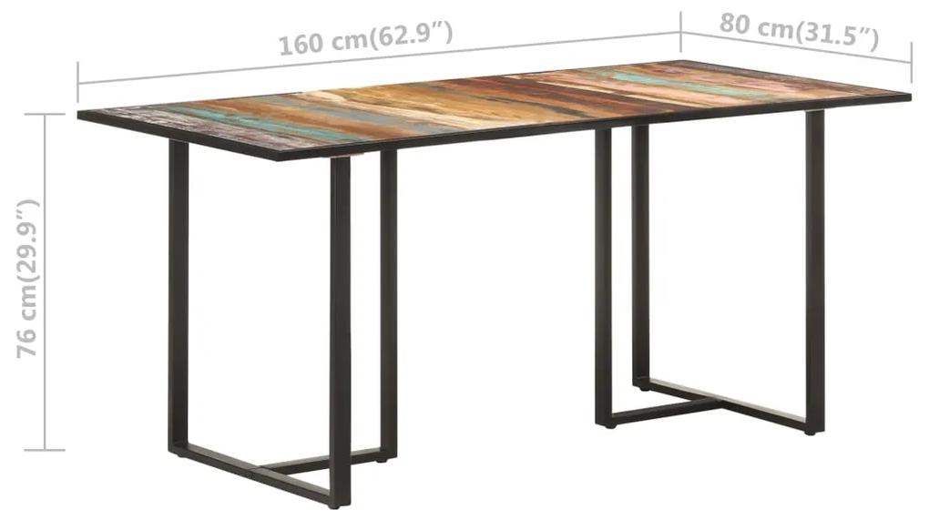 Tavolo da Pranzo 160 cm in Legno Massello di Recupero