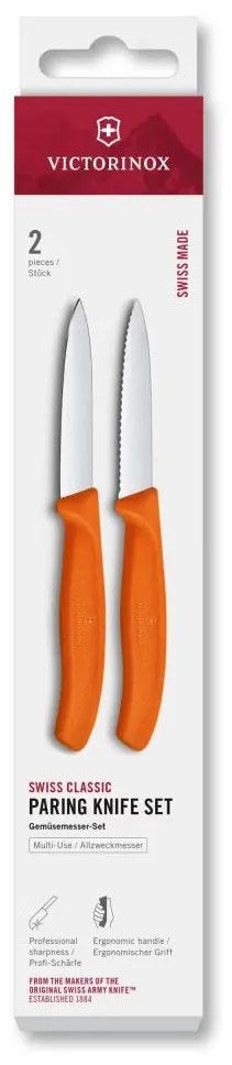 Victorinox - Set di coltelli da cucina per verdure SWISS CLASSIC 8 cm 2 pezzi arancione