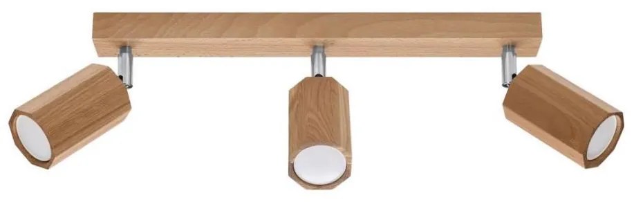 Sollux SL.1030 - Faretto ZEKE 3xGU10/40W/230V quercia