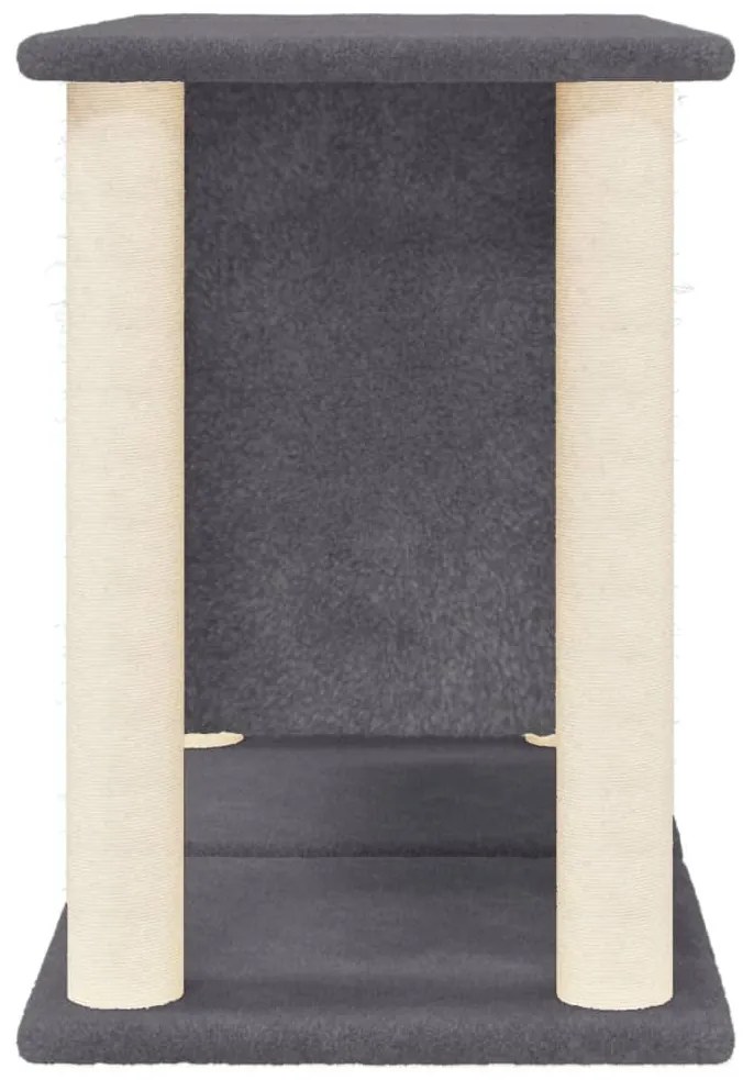Albero per gatti con tiragraffi in sisal grigio scuro 50 cm