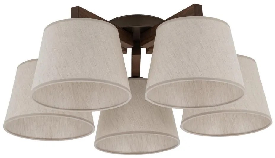 Brilagi - Plafoniera LATTE 5xE27/15W/230V pino/crema