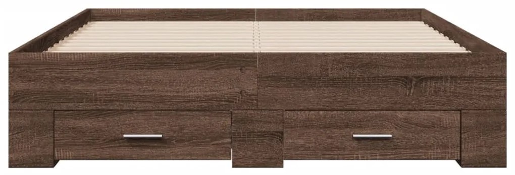 Giroletto cassetti rovere marrone 120x190 cm legno multistrato