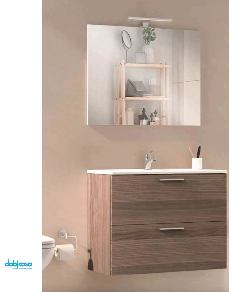 Mobile Bagno Vitra "MIa" Sospeso Da 60 cm Con Due Cassetti Colore Cordoba