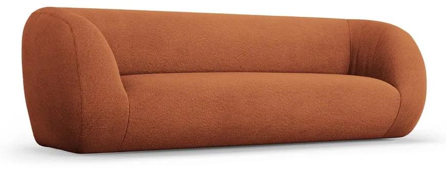 Divano in tessuto bouclé arancione 230 cm Essen - Cosmopolitan Design