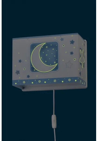 Dalber D-63238T - Applique per bambini MOONLIGHT 1xE27/60W/230V