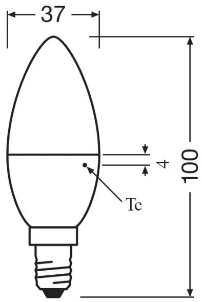 SET 2x Lampadina LED B35 E14/4,9W/230V 3000K - Osram