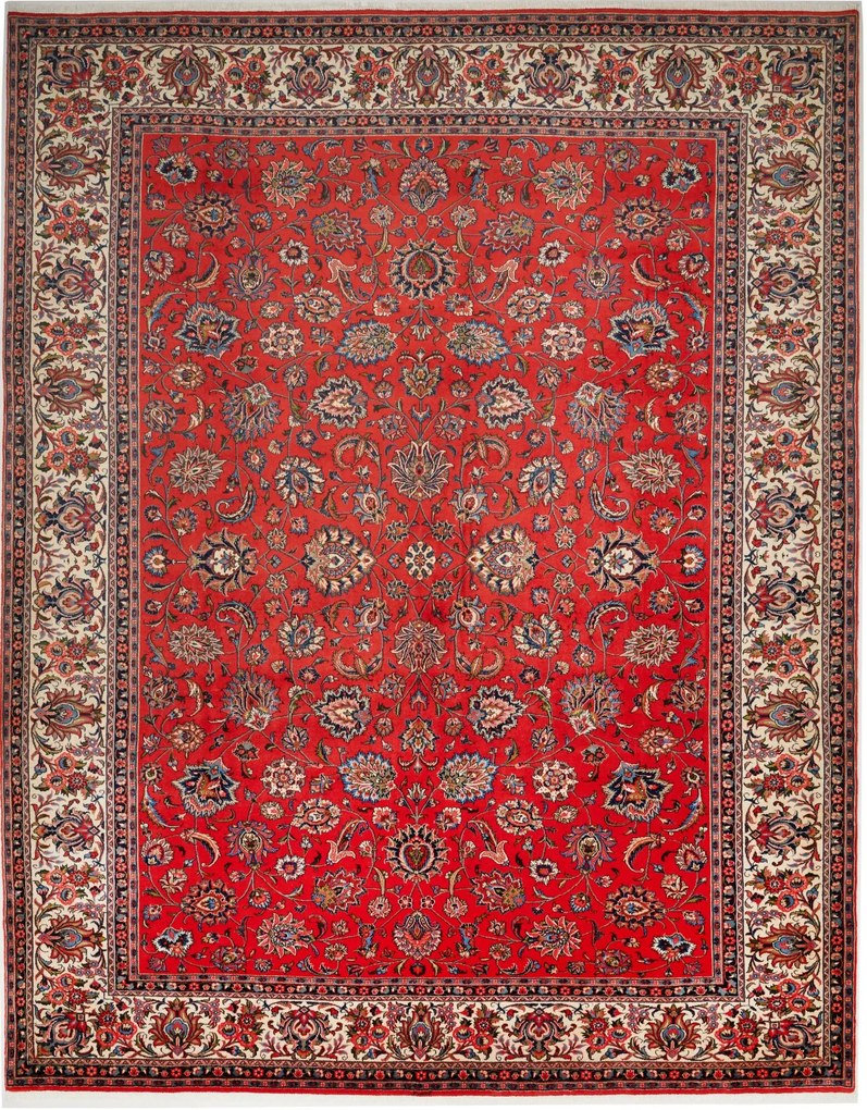 Sarouk Tappeto persiano 300x380 Rosso (Iran) Annodato A Mano