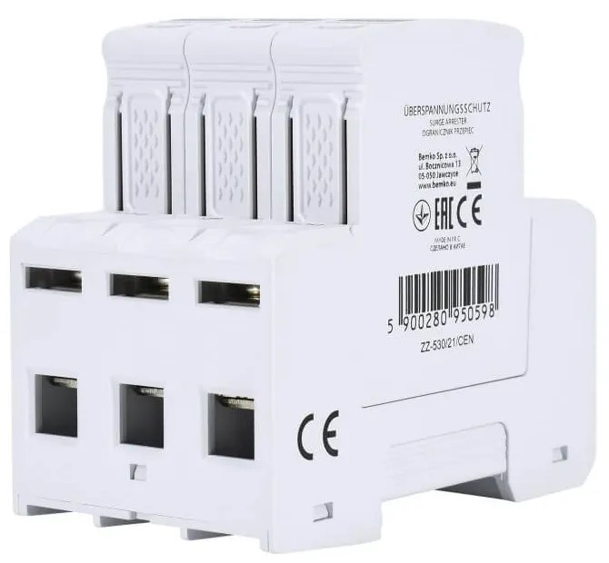 Scaricatore di Sovratensione, classe B + C T1 + T2 (1 + 2) 3P 1000V DC Caratteristiche B + C T1 + T2 (1 + 2) 3P 1000V DC