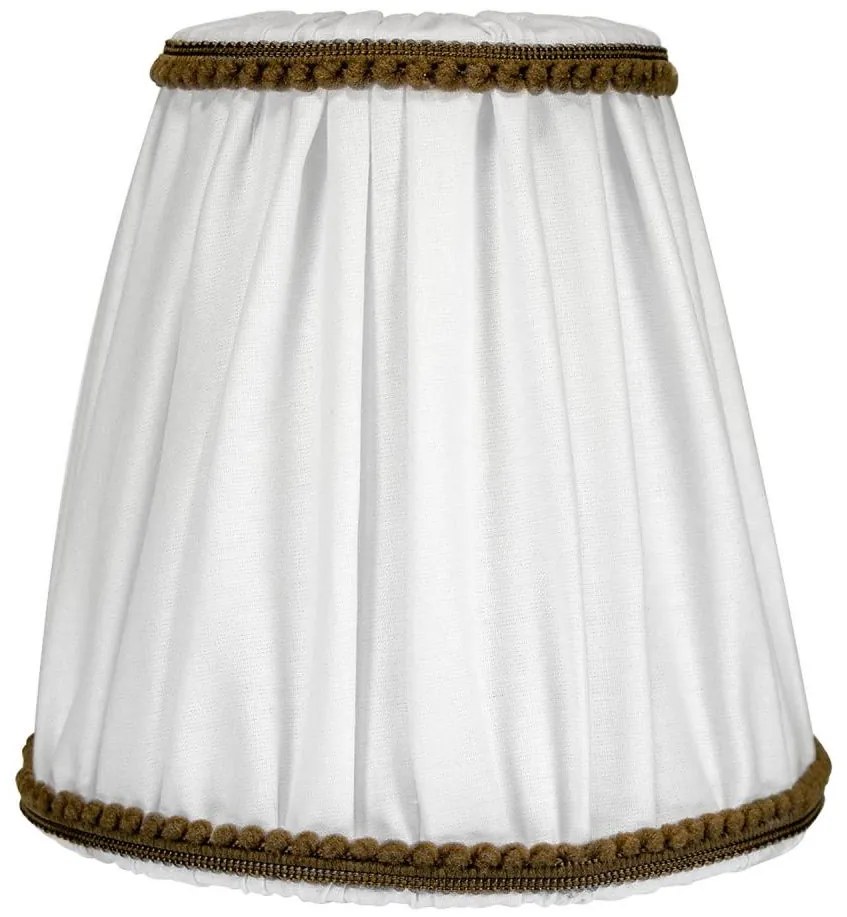 Duolla - Paralume per lampada da tavolo/terra E27 Ø15 cm bianco/marrone