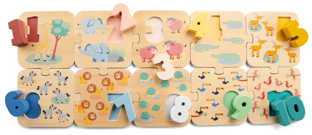 Puzzle - Impariamo i numeri - Safari