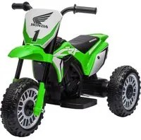 Moto Elettrica per Bambini 3 Ruote 6V con Licenza Honda CRF450RL Verde