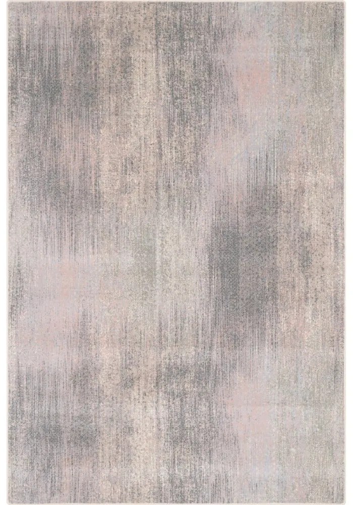 Tappeto in lana rosa-grigio 133x180 cm Calvi rose - Agnella